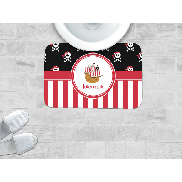 Pirate & Stripes Memory Foam Bath Mat - LIFESTYLE