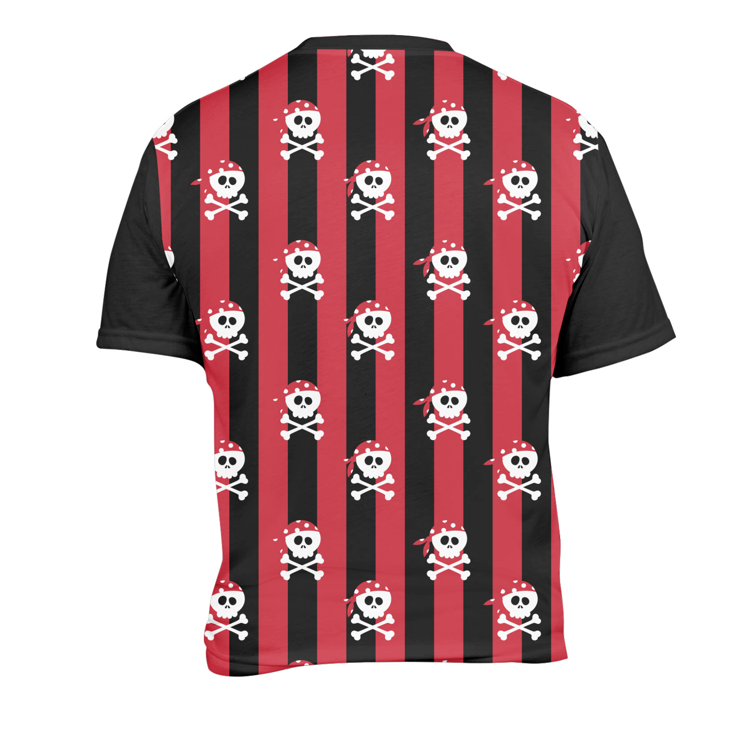 Custom Pirate & Stripes Men's Crew T-Shirt | YouCustomizeIt