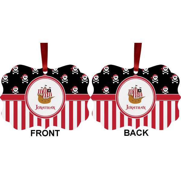 Pirate & Stripes Metal Benilux Ornament - Front and Back (APPROVAL)