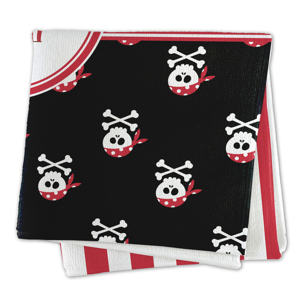 Pirate & Stripes Microfiber Dish Rag - FOLDED (square)