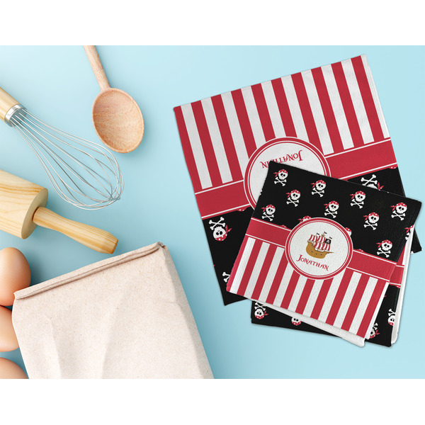 Pirate & Stripes Microfiber Dish Rag - LIFESTYLE
