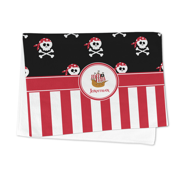 Pirate & Stripes Microfiber Dish Towel - FOLDED HALF