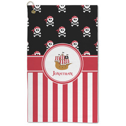 Pirate & Stripes Microfiber Golf Towel - Large (Personalized)