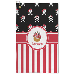 Pirate & Stripes Microfiber Golf Towel - Large (Personalized)