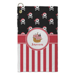 Pirate & Stripes Microfiber Golf Towel - Small (Personalized)