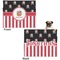 Pirate & Stripes Microfleece Dog Blanket - Large- Front & Back
