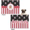 Pirate & Stripes Microfleece Dog Blanket - Regular - Front & Back