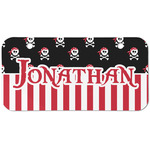 Pirate & Stripes Mini/Bicycle License Plate (2 Holes) (Personalized)