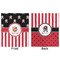 Pirate & Stripes Minky Blanket - 50"x60" - Double Sided - Front & Back