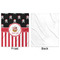 Pirate & Stripes Minky Blanket - 50"x60" - Single Sided - Front & Back