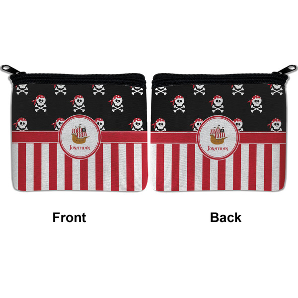 Pirate & Stripes Neoprene Coin Purse - Front & Back (APPROVAL)