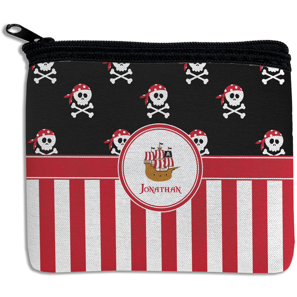 Custom Pirate & Stripes Rectangular Coin Purse (Personalized)