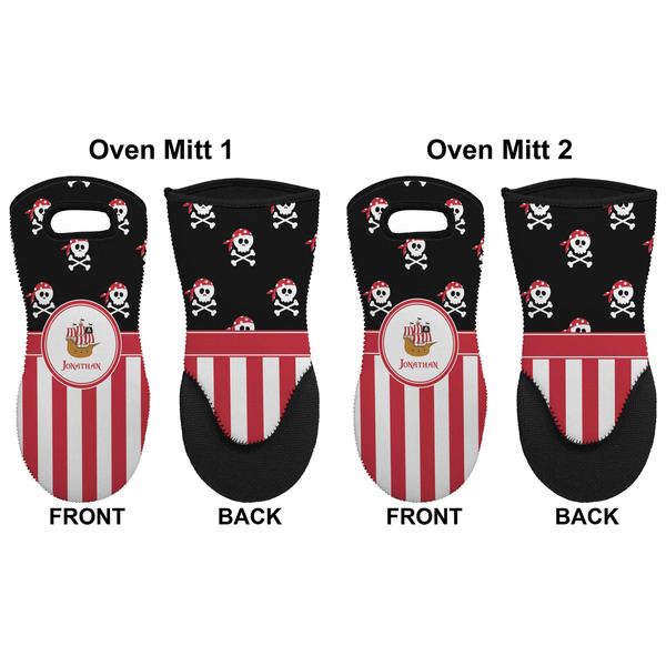Pirate & Stripes Neoprene Oven Mitt - Set of 2 - Approval