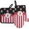Pirate & Stripes Oven Mitt & Pot Holder Set w/ Name or Text