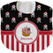 Pirate & Stripes New Baby Bib - Closed and Folded