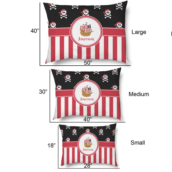 Pirate & Stripes Outdoor Dog Beds - SIZE CHART