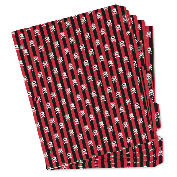 Custom Pirate & Stripes Binder Tab Divider - Set of 5 (Personalized)