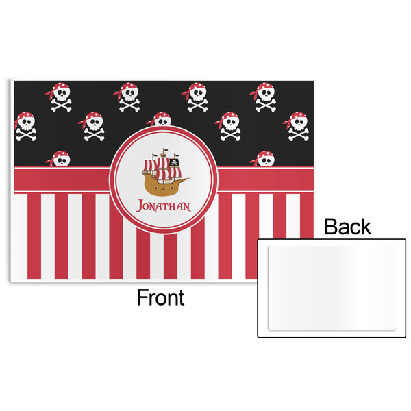 Pirate & Stripes Disposable Paper Placemat - Front & Back