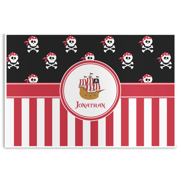 Custom Pirate & Stripes Disposable Paper Placemats (Personalized)