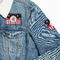 Pirate & Stripes Patches Lifestyle Jean Jacket Detail