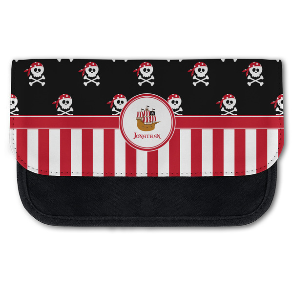 Custom Pirate & Stripes Canvas Pencil Case w/ Name or Text