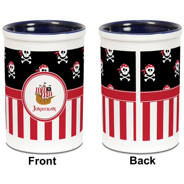 Pirate & Stripes Pencil Holder - Blue - approval