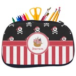 Pirate & Stripes Neoprene Pencil Case - Medium w/ Name or Text