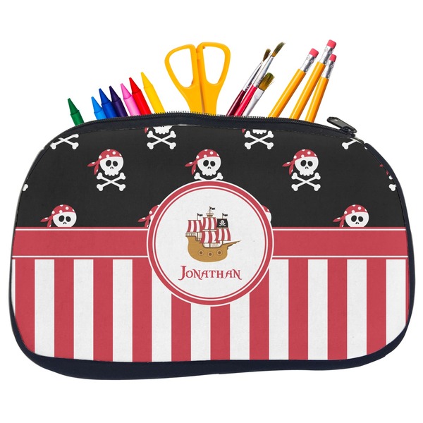 Pirate & Stripes Pencil / School Supplies Bags - Medium