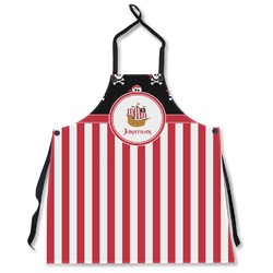 Pirate & Stripes Apron Without Pockets w/ Name or Text