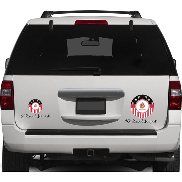 Pirate & Stripes Personalized Car Magnets on Ford Explorer