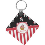 Pirate & Stripes Diamond Plastic Keychain w/ Name or Text