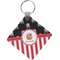 Pirate & Stripes Diamond Plastic Keychain w/ Name or Text