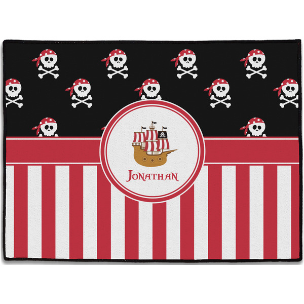 Custom Pirate & Stripes Door Mat (Personalized)