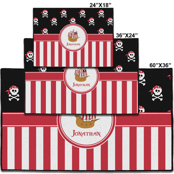 Pirate & Stripes Personalized Door Mat - Group Parent IMF