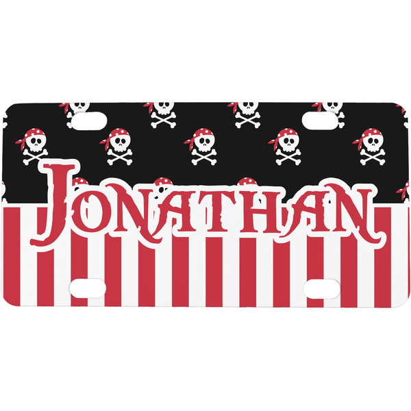 Custom Pirate & Stripes Mini/Bicycle License Plate (Personalized)