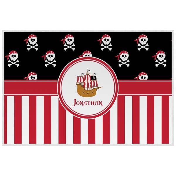 Custom Pirate & Stripes Laminated Placemat w/ Name or Text