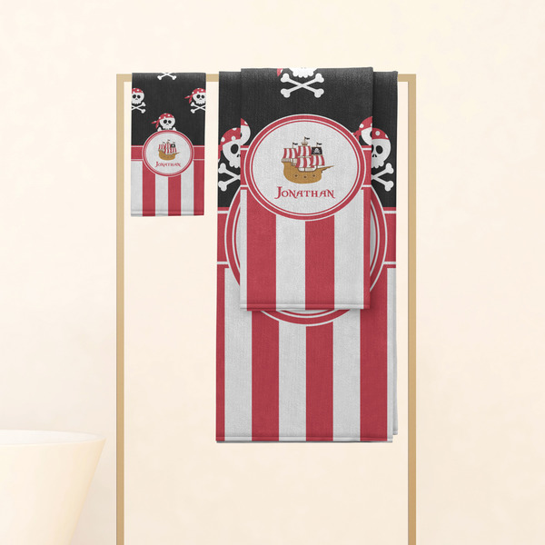 Pirate & Stripes Personalized Towel Set