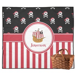 Pirate & Stripes Outdoor Picnic Blanket (Personalized)