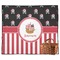 Pirate & Stripes Picnic Blanket - Flat - With Basket