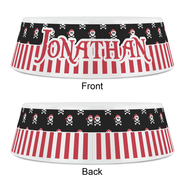 Pirate & Stripes Plastic Pet Bowls - Small - APPROVAL
