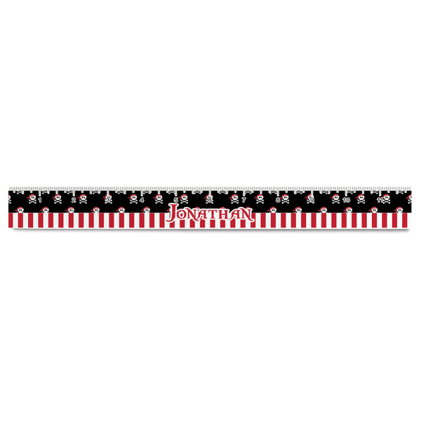 Pirate & Stripes Plastic Ruler - 12" - FRONT