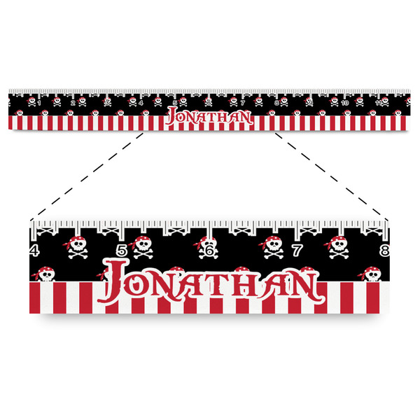 Custom Pirate & Stripes Plastic Ruler - 12" (Personalized)
