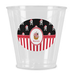 Pirate & Stripes Plastic Shot Glass (Personalized)