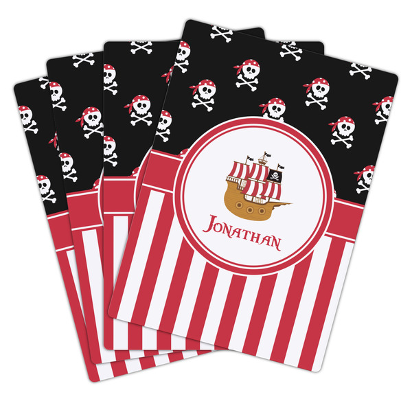 Pirate & Stripes Playing Cards - Hand Back View