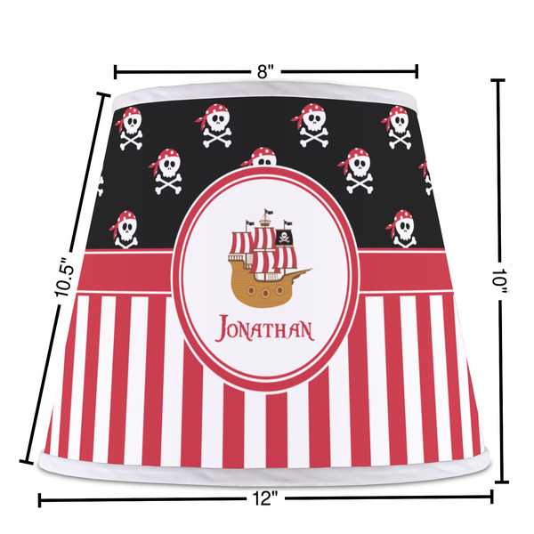 Pirate & Stripes Poly Film Empire Lampshade - Dimensions