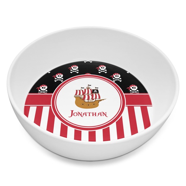 Custom Pirate & Stripes Melamine Bowl - 8 oz (Personalized)