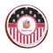 Pirate & Stripes Printed Icing Circle - Medium - On Cookie