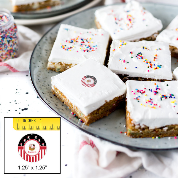 Pirate & Stripes Printed Icing Circle - XSmall - In Context