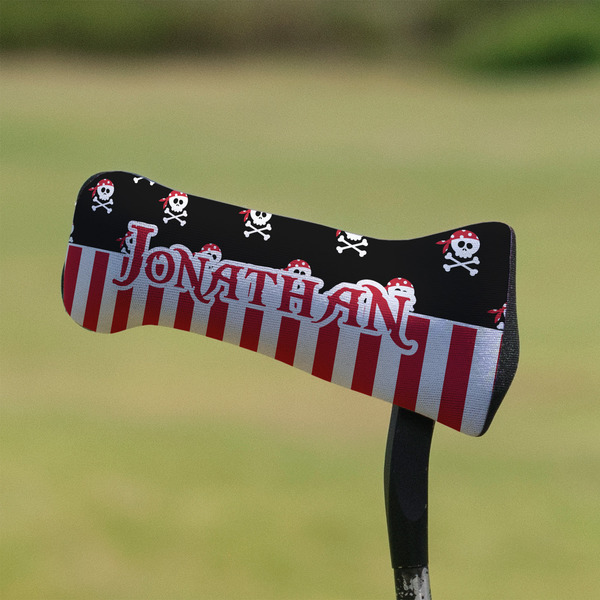 Pirate & Stripes Putter Cover - On Putter