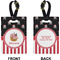 Pirate & Stripes Rectangle Luggage Tag (Front + Back)